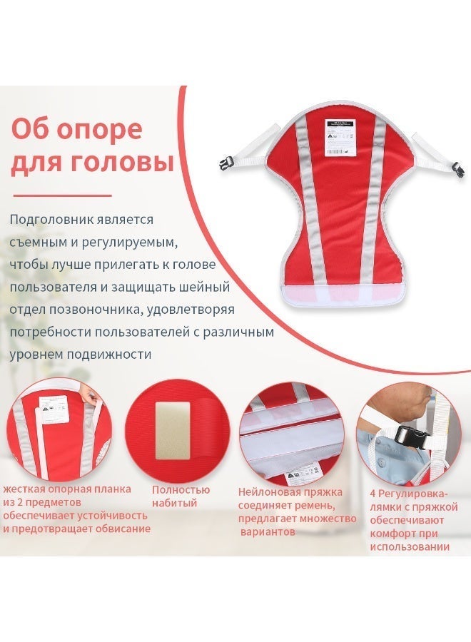 EZ Assistive Patient Lift Sling, Medical Commode Patient Lift Aid Transfer Sling for Elderly Shower Bath, Patient Lifts for Home use,Divided Toileting Sling, 500lbs(Head Support) - Image 2